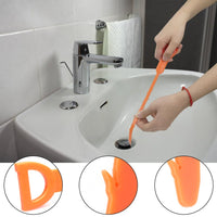 1 x RAW Customer Returns Pack 63.5 cm Hair Grabber Tool Drain Snake Hair Clog Drain Opener for Sewage, Kitchen, Sink, Bathroom, Tub, Toilet, Clogged Drains - RRP €10.07