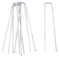 1 x RAW Customer Returns Tebery 200 pieces ground anchor made of steel wire for weed control fabric tent nail, anti-rust, 150 mm long, 30 mm wide, 3 mm for securing nets, groundsheets, wire mesh, weed control fabric - RRP €25.99