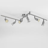 1 x RAW Customer Returns Schiele Ceiling Lamp Ceiling Spotlight 6 Bulbs, Swivel Ceiling Lamp Spotlight LED 6W Spotlight Interior Lamps GU10 Ceiling Spotlights Ceiling for Dining Room Kitchen Hallway Room Living Room - RRP €48.99