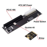 1 x RAW Customer Returns cablecc PCI-E 3.0 M.2 M-Key to Oculink SFF-8611 SFF-8612 Host Adapter for GPD WIN Max2 External Graphics Card SSD - RRP €49.0