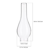 1 x RAW Customer Returns iplusmile cylinder lamp glass kerosene lamp cylinder glass replacement glass oil lamp glass shade glassworks lamp glass upper diameter 3.8cm lower diameter 5cm - RRP €21.21