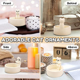 5 x Brand New Kitten Candle Holder,Warming Paws Cat Gypsum Candle Holder,Cat Candle Holder,Cartoon Kitten Candle Holder,Kitten Warming His Paws,Cat Gifts for Cat Lovers - RRP €60.5