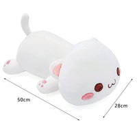 1 x RAW Customer Returns Voarge Plush Toy Fluffy Stuffed Toy Kawaii Cat 50 cm Plush Cushion Stuffed Animal Cushion Plush Toy Children s Toy Gift Filled White - RRP €20.16