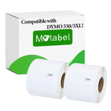 1 x RAW Customer Returns Molabel compatible for Dymo S0722430 99014 101 x 54mm - Label rolls for Dymo LabelWriter 550 printers - 2 rolls, 220 labels per roll - RRP €38.56