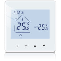 1 x RAW Customer Returns Beok Thermostat Heating Digital, Programmable Room Thermostat for Controlling Gas Boiler and Water Boiler, 3 AA Battery Operated, BOT-R6W White - RRP €36.99