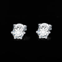 1 x RAW Customer Returns JewelryPalace Women s Silver Earrings 1ct Round Moissanite, Solitaire Stud Earrings with Stones, Small Women s Simulated Diamond Earrings, Classic Girl s Earrings Jewelry Set for Bride - RRP €39.99