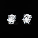 1 x RAW Customer Returns JewelryPalace Women s Silver Earrings 1ct Round Moissanite, Solitaire Stud Earrings with Stones, Small Women s Simulated Diamond Earrings, Classic Girl s Earrings Jewelry Set for Bride - RRP €39.99