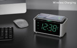 1 x RAW Customer Returns iTOMA Radio Alarm Clock Wireless Charging, Snooze, Digital FM Radio with Bluetooth Dual Alarm, Dimmer LED Display, Non-ticking Clock 910 - RRP €32.46