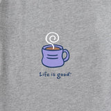 3 x Brand New Life Is Good Women s Hot Mug Crusher Tee XX-Large, Heather Grey  - RRP €82.8