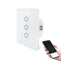 1 x RAW Customer Returns ZigBee roller shutter switch, UseeLink Alexa roller shutter switch, smart blinds switch with touch panel compatible with Alexa and Google Home, APP controllable and timer function, requires Tuya ZigBee Hub - RRP €26.21