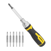 1 x RAW Customer Returns Gunpla 16 in 1 ratchet screwdriver set ratchet screwdriver bit holder 72 teeth with 7 double-ended bits and extension rod screwdriver with bits in the handle - RRP €12.88