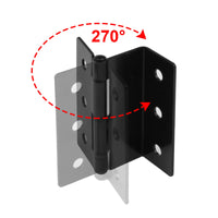 1 x RAW Customer Returns 6pcs Half Surface Hinges Chest Hinges, 76mmx 30mm 30mm 25mm Black Offset Door Hinge 1.8mm Thick Steel Roller Shutter Hinges Semi-Concealed Triple Retro Hinges - RRP €17.99