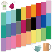 1 x RAW Customer Returns LUCKIGUCK Infusible Transfer Ink Sheets 30pcs set, Solid Color Pre-Printed Dyed Sublimation Paper 4.5 X 12 Iron on T-Shirt and Mug - RRP €23.86