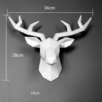 1 x RAW Customer Returns GARNECK Deer Head Wall Decoration Fake Deer Head Animal Head Wall Decoration Handmade Farmhouse Decoration for Home Office Bar Living Room - RRP €48.71