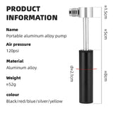 1 x RAW Customer Returns Kardne Portable Mini Bicycle Pump, Aluminum Bicycle Air Pump, Easy Inflatable, Ball Basketball Pump, 120PSI High Pressure Air Pump, Road Pump for Road Bikes, Mountain Bikes and Ball - RRP €9.79