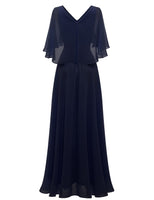 1 x RAW Customer Returns DRESSTELLS Women s Evening Dresses Elegant for Wedding Cocktail Dress Lace Ball Gowns Maxi Length with Short Sleeves Navy XL - RRP €66.99