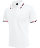 1 x RAW Customer Returns zitysport Polo Men Short Sleeve Shirt Breathable Golf Shirt Men Summer Shirts Sport Basic Slim Fit Tshirt with Chest Pocket Polo Shirt - RRP €31.99