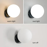 1 x RAW Customer Returns DAXGD Wall Light Indoor, Wall Lamp Modern Minimalist, Spherical Wall Lights E27 Black for Bedroom Balcony Corridor Bulb Not Included  - RRP €31.21