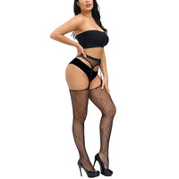 10 x Brand New QIDISHUI Women s Fishnet Stockings Sexy Pantyhose High Waist Fishnet Tights Garter Belt Stockings One Size, Black Fishnet Tights-1653  - RRP €240.0