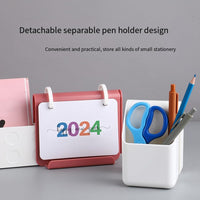 1 x Brand New Tagtight Pen Holder with Calendar 2024 - Multifunctional Desk Organizer with Monthly Calendar, Desktop Pen Holder and Storage for Office and Home, Stylish Design - RRP €20.4