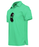 1 x RAW Customer Returns JACKETOWN Polo Shirts Men Short Sleeve Breathable Quick-drying Polo Shirts Men Summer Button Placket T-Shirts Men Casual Sport Shirt Basic Regular Fit Golf Polo Shirt Vivid Green-L  - RRP €33.26