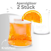 1 x RAW Customer Returns Original Aperol Spritz glasses Set of 2 Modern design for cocktail glasses Ideal as an Aperol Spritz gift set Aperol gift Drinking glasses set - RRP €25.2