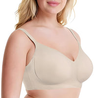 1 x Brand New SHEKINI Non-wired bra, seamless push-up bustier, soft bralette, V-neck, large breasts, sleep bra, women s underwear - RRP €27.6