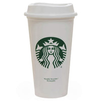 2 x RAW Customer Returns Starbucks Reusable Travel Mug, Grande Medium, 473 ml, White - RRP €43.78