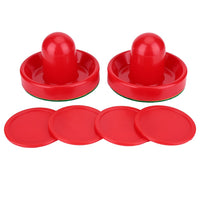 1 x Brand New Air Hockey Pucks Air Hockey Accessories Table Football 8 Pieces Air Hockey Pusher Pucks Set Table Games Pushers Pucks Set 2 Pushers 2 Lints 4 Red Pucks, Replacement for Ice Hockey Tables Small 60 mm  - RRP €20.4