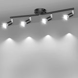 1 x RAW Customer Returns AIBOO LED Ceiling Spotlights Rotate 360 Degrees, GU10 Lamp Base, 230V LED Chandelier for LEDs, Matte Nickel, Ceiling Spotlights for Kitchen, Living Room Bulbs Not Included  - RRP €31.33