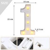 1 x RAW Customer Returns ZHAOMIMI LED light-up number, decorative lamp sign for night light, wedding, birthday, party, Christmas, home bar, decoration 1  - RRP €15.99