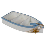 1 x RAW Customer Returns Out of the blue Decoration object Fishing boat - 3 shelves Dimensions 42 x 20.5 x 6 cm - RRP €19.56