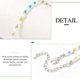 1 x RAW Customer Returns Ushiny Boho women s imitation pearl necklaces, short choker chain, colorful pearl necklace, summer charm, neck chain for women and girls - RRP €11.3