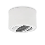 1 x RAW Customer Returns Gleonlux LED surface-mounted spotlight, swivelling flat, surface-mounted spot matt white, ceiling spot for LED modules 230V, spots ceiling light round, spots ceiling lamp aluminum 80x50 mm, light bulb not included - RRP €14.99