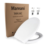 1 x RAW Customer Returns Mareani Toilet seat. Universal O-shaped toilet seat with soft and slow closing, easy assembly and cleaning. 450x370x50 mm - RRP €24.78