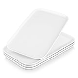 1 x RAW Customer Returns MALACASA Serving Platter Porcelain, Serving Tray 4-Piece Set, Rectangular Serving Platter Large for Buffets, Sushi, Cakes, Appetizers at Home Restaurant, 30 x 18 cm White White, 4-Piece  - RRP €36.99