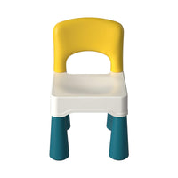 1 x RAW Customer Returns burgkidz Plastic Curved Back Chair, Perfect Addition to Kids Activity Table for Boys and Girls for Building Blocks, Height 9.3 , Max Weight 100 Kg 220 Lb, Macaron - RRP €24.99