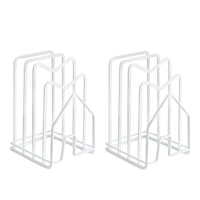 10 x Brand New LINFIDITE 2PCS Cutting Board Rack Cutting Board Organizer Stand Pot Pan Lid Holder White - RRP €151.2