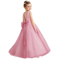 1 x RAW Customer Returns TTYAOVO Girls Flower Bead Wedding Dress Pageant Tulle Party Dress Size 150 9-10 Years 788 Pink-c - RRP €35.9