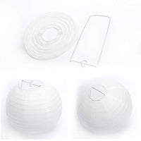 1 x RAW Customer Returns FullBerg Pack of 10 25 cm White Paper Lantern Lanterns with 10 Warm White Mini LED Balloons Lights, Round Lampshade Wedding Garden Decoration, Paper Lantern 10 Inches - RRP €15.12