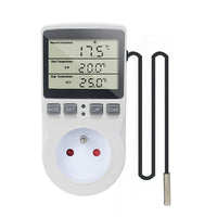 1 x RAW Customer Returns KETOTEK Thermostat Socket Digital Temperature Controller 220V Heating Cooling with Probe, LCD Socket Temperature Controller for Fridge Incubator Greenhouse Fan - RRP €29.99