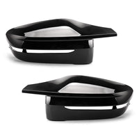 1 x RAW Customer Returns Asasytal Mirror Caps, Car Rearview Mirror Cap ABS Plastic Cover Replacement Compatible with G20 G21 G28 G22 G23 G30 G38 G11 G12 G15 G16 Only Model with Left Rudder, Glossy Black, 1 Pair - RRP €54.78