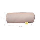 1 x RAW Customer Returns GM Cylindrical Cervical Pillow for Neck, Back and Legs 40x15 cm Made in Italy with Water and Stain Resistant Fabric Cover Beige - RRP €15.88