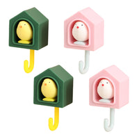 3 x Brand New YUE QIN 4 Pieces Adhesive Wall Hooks Decorative Animals Hook Animals Plastic Hooks for Bathroom Kitchen Bedroom Keys Clothes Umbrellas Scarves - RRP €61.2