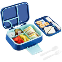 9 x Brand New ruanduohao lunch box for children with compartments 1200ml lunch box for children, leak-proof bento box with 4 compartments, lunch box for children and adults with cutlery set for school, kindergarten, excursions pink  - RRP €72.45