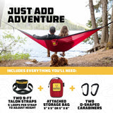 2 x Brand New Wise Owl Outfitters Camping Hammock - Portable Hammock for Single or Double Beds - Outdoor and Indoor Camping Accessories with Tree Straps - RRP €68.78