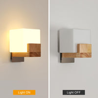 1 x RAW Customer Returns Osairous wall light interior 3000k - 6500k three colors dimmable LED wall lamp creativity wall lamp interior wood suitable for bedroom, hallway, stairs - RRP €34.27