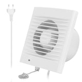 1 x RAW Customer Returns HUGOOME Exhaust Fan 100 mm 12W 130m h Ventilation Extractor with Anti-Return Check Valve Chain Switch, Window and Wall Mounted Fans for Kitchen Bathroom Greenhouse Garage -4 Inch - RRP €30.49