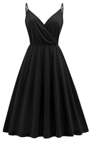 1 x RAW Customer Returns Women s Dress Black Spring Summer Dresses with Pockets V-Neck Spaghetti Straps A-Line Casual Dress S - RRP €26.4