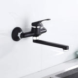 1 x RAW Customer Returns Wall-mounted kitchen faucet with 360 rotation, single lever mixer, distance from sink 15 cm - RRP €29.2